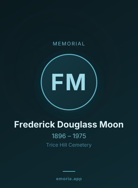 Memorial portrait of Frederick Douglass Moon