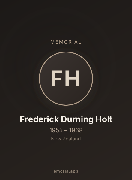 Memorial portrait of Frederick Durning Holt