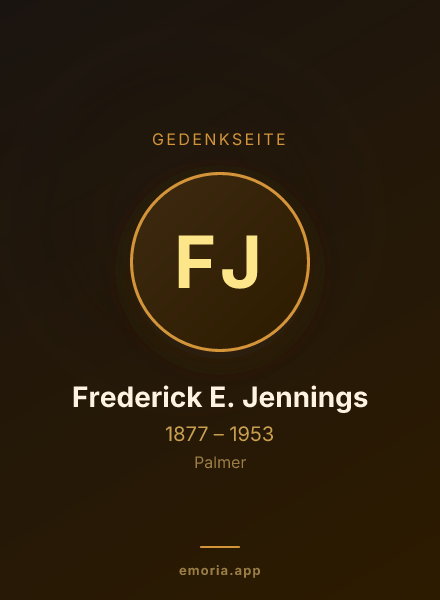 Gedenkportrait von Frederick E. Jennings