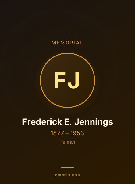 Memorial portrait of Frederick E. Jennings