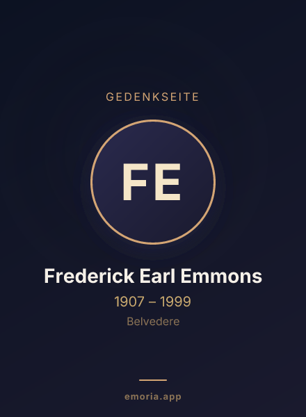 Gedenkportrait von Frederick Earl Emmons