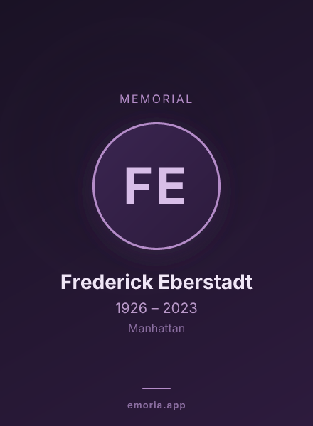 Memorial portrait of Frederick Eberstadt