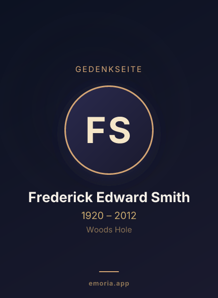 Gedenkportrait von Frederick Edward Smith