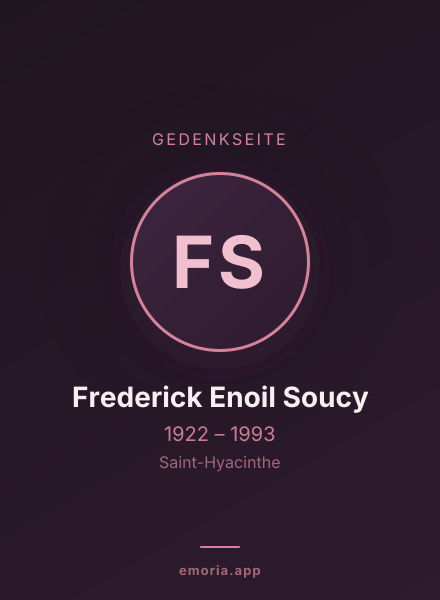 Gedenkportrait von Frederick Enoil Soucy