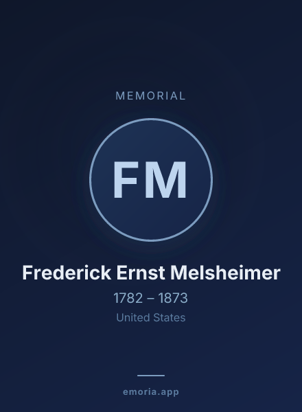 Memorial portrait of Frederick Ernst Melsheimer