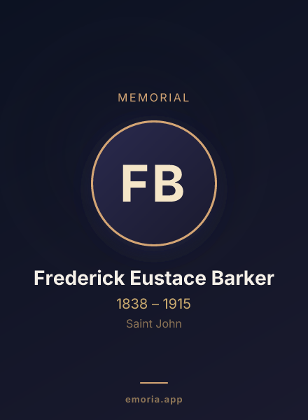 Memorial portrait of Frederick Eustace Barker