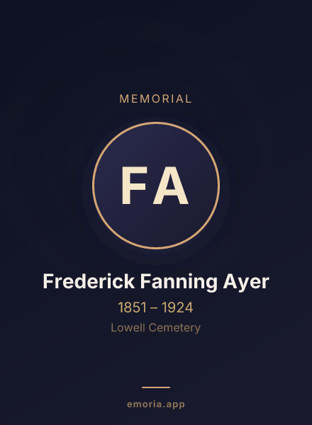 Memorial portrait of Frederick Fanning Ayer