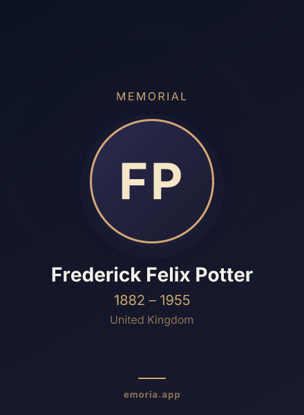 Memorial portrait of Frederick Felix Potter