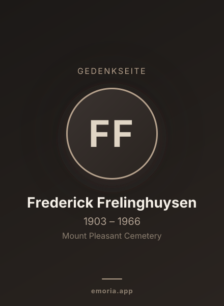 Gedenkportrait von Frederick Frelinghuysen