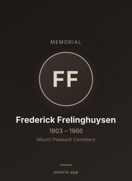 Memorial portrait of Frederick Frelinghuysen