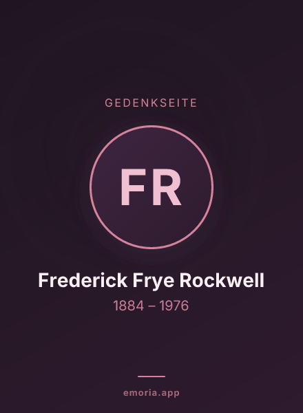 Gedenkportrait von Frederick Frye Rockwell