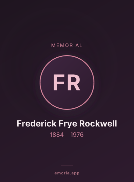 Memorial portrait of Frederick Frye Rockwell