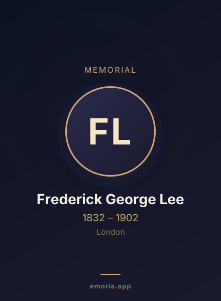 Memorial portrait of Frederick George Lee