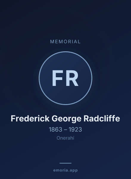 Memorial portrait of Frederick George Radcliffe
