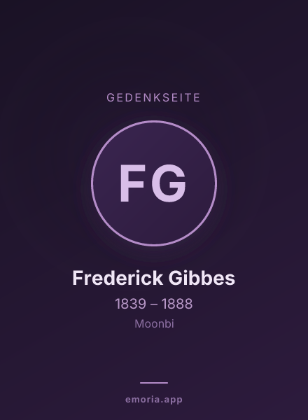 Gedenkportrait von Frederick Gibbes