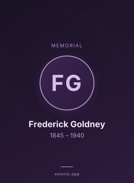 Memorial portrait of Frederick Goldney