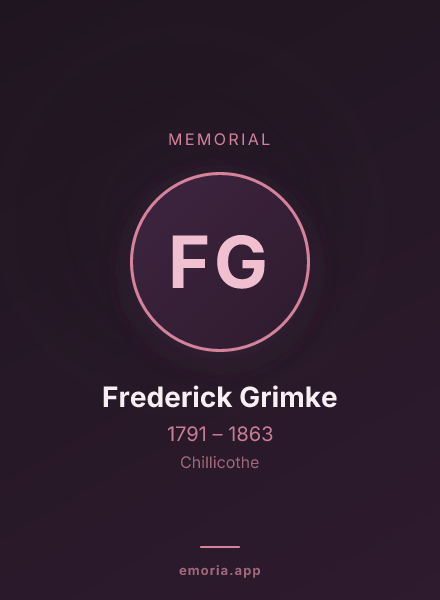 Memorial portrait of Frederick Grimke