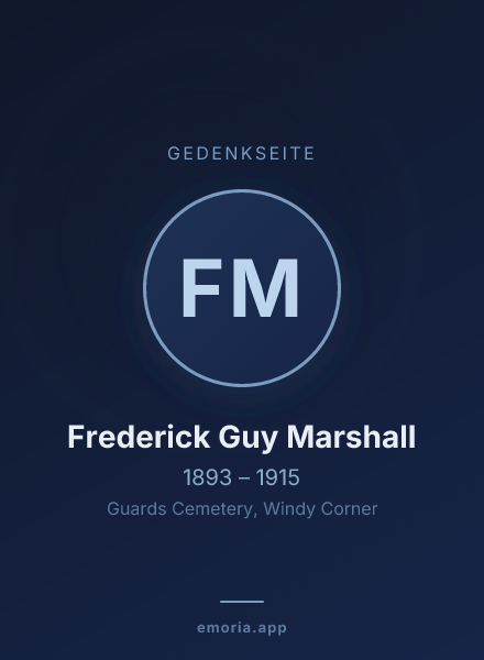 Gedenkportrait von Frederick Guy Marshall