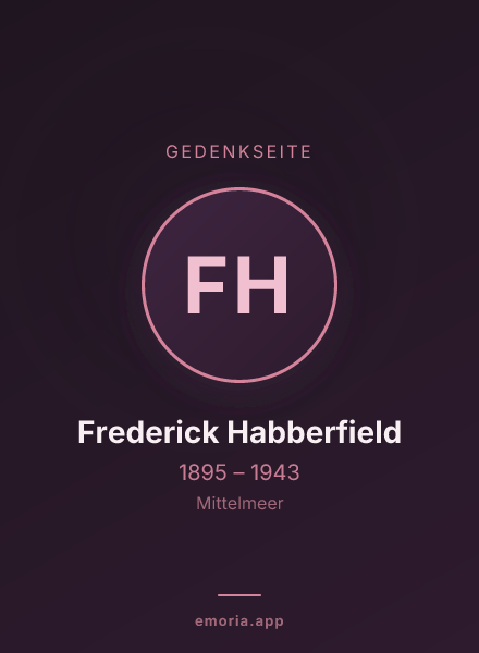 Gedenkportrait von Frederick Habberfield
