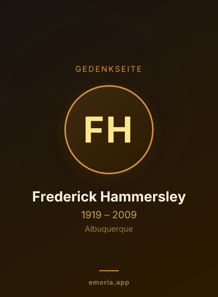 Gedenkportrait von Frederick Hammersley
