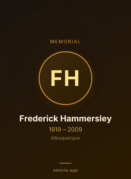 Memorial portrait of Frederick Hammersley