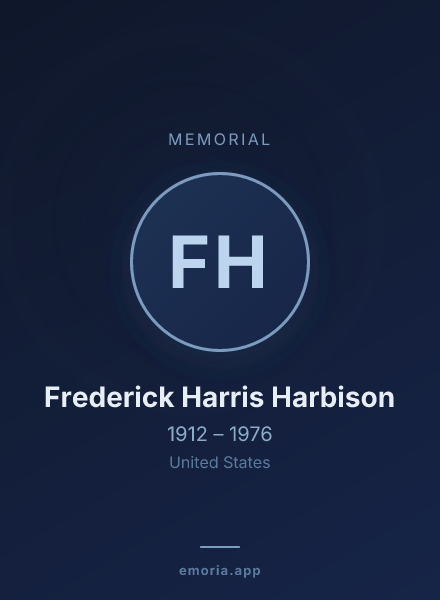 Memorial portrait of Frederick Harris Harbison