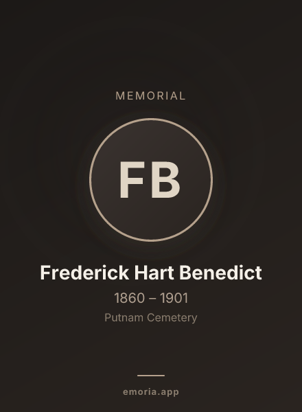 Memorial portrait of Frederick Hart Benedict