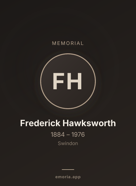 Memorial portrait of Frederick Hawksworth