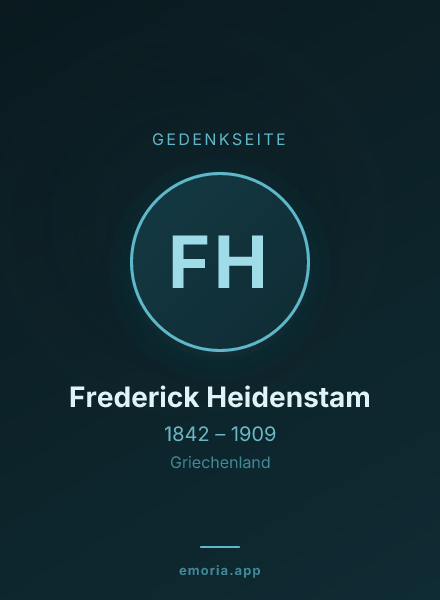 Gedenkportrait von Frederick Heidenstam