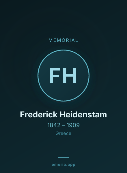 Memorial portrait of Frederick Heidenstam