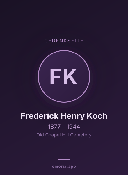 Gedenkportrait von Frederick Henry Koch