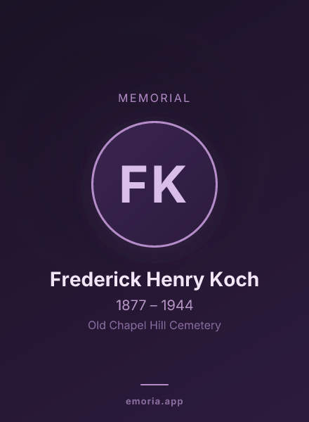 Memorial portrait of Frederick Henry Koch
