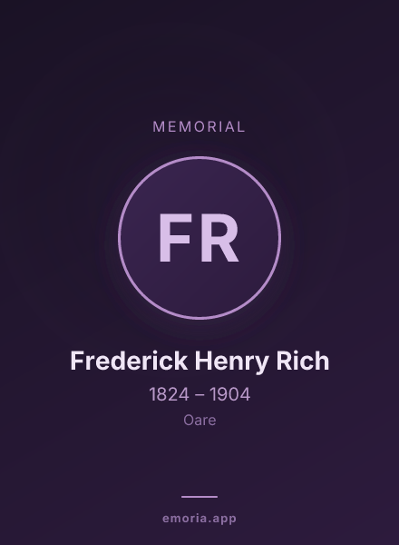 Memorial portrait of Frederick Henry Rich