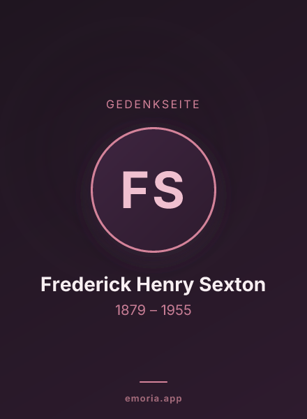 Gedenkportrait von Frederick Henry Sexton