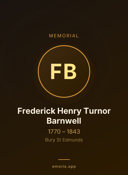 Memorial portrait of Frederick Henry Turnor Barnwell