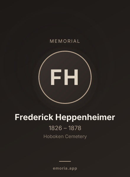 Memorial portrait of Frederick Heppenheimer