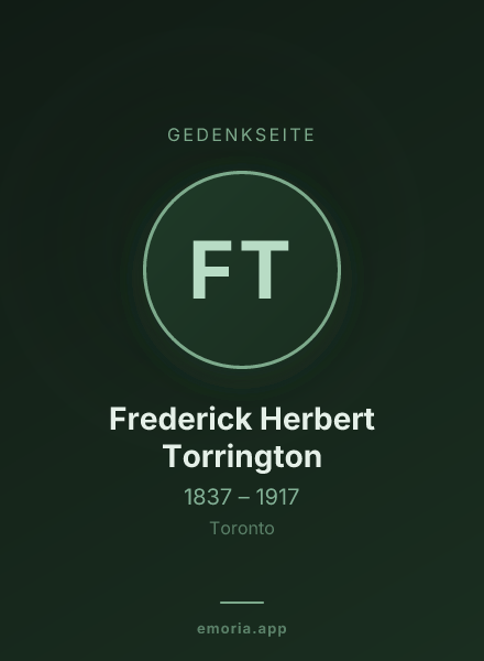 Gedenkportrait von Frederick Herbert Torrington