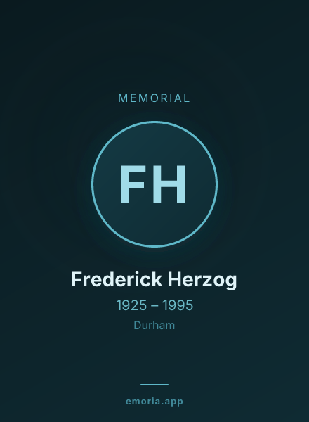 Memorial portrait of Frederick Herzog
