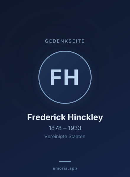 Gedenkportrait von Frederick Hinckley