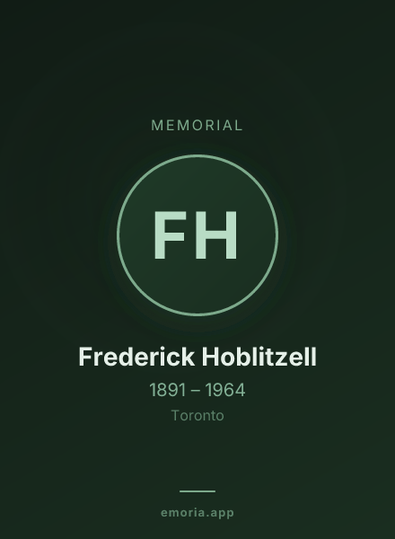 Memorial portrait of Frederick Hoblitzell