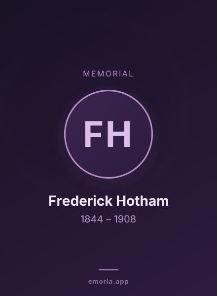Memorial portrait of Frederick Hotham