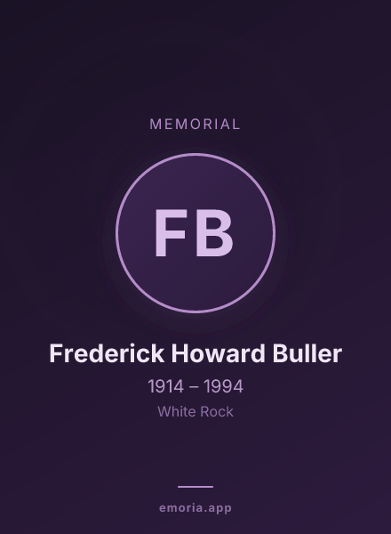 Memorial portrait of Frederick Howard Buller