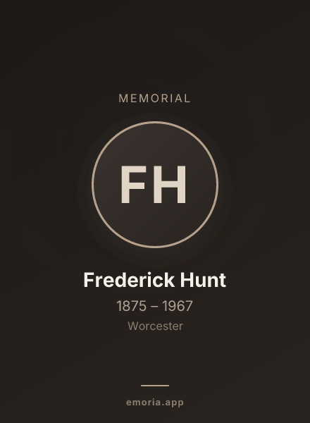 Memorial portrait of Frederick Hunt