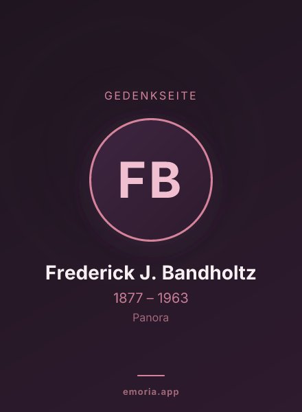 Gedenkportrait von Frederick J. Bandholtz
