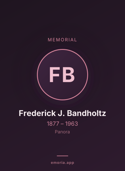 Memorial portrait of Frederick J. Bandholtz