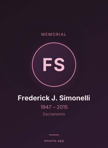Memorial portrait of Frederick J. Simonelli