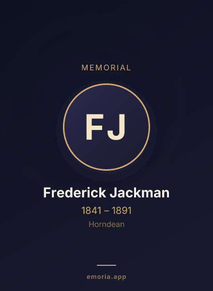 Memorial portrait of Frederick Jackman