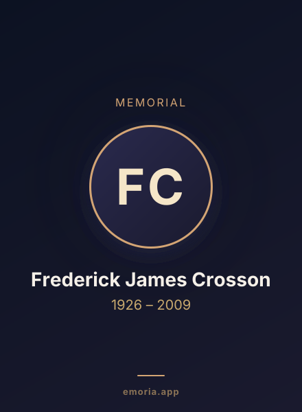 Memorial portrait of Frederick James Crosson
