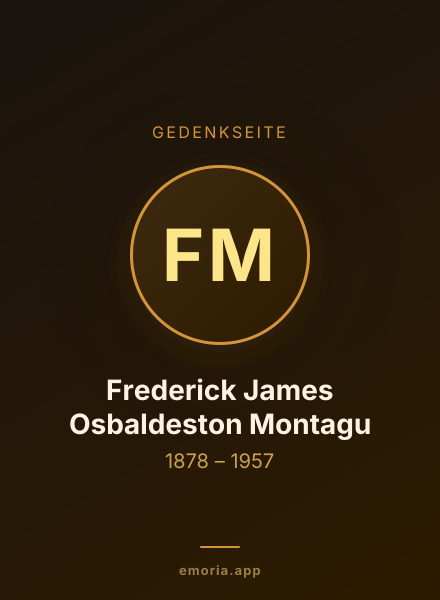 Gedenkportrait von Frederick James Osbaldeston Montagu