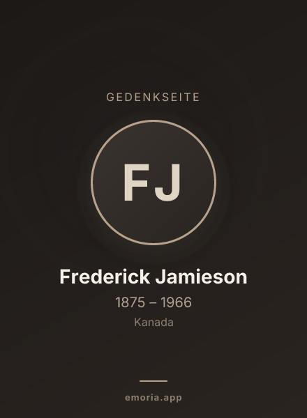 Gedenkportrait von Frederick Jamieson